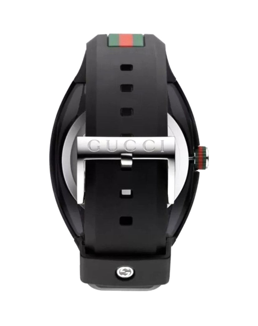 Shop GUCCI SYNC YA137101 Men’s Watch – All Black Dial and Strap, Quartz Movement. Comes with original box and booklet. Authentic & sleek. - Universal Jewelers & Watch Tools Inc.