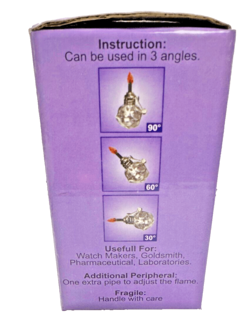 Fancy Emergency Alcohol Lamp / Spirit Lamp Adjustable, Glass Base , High Quality - Universal Jewelers & Watch Tools Inc.