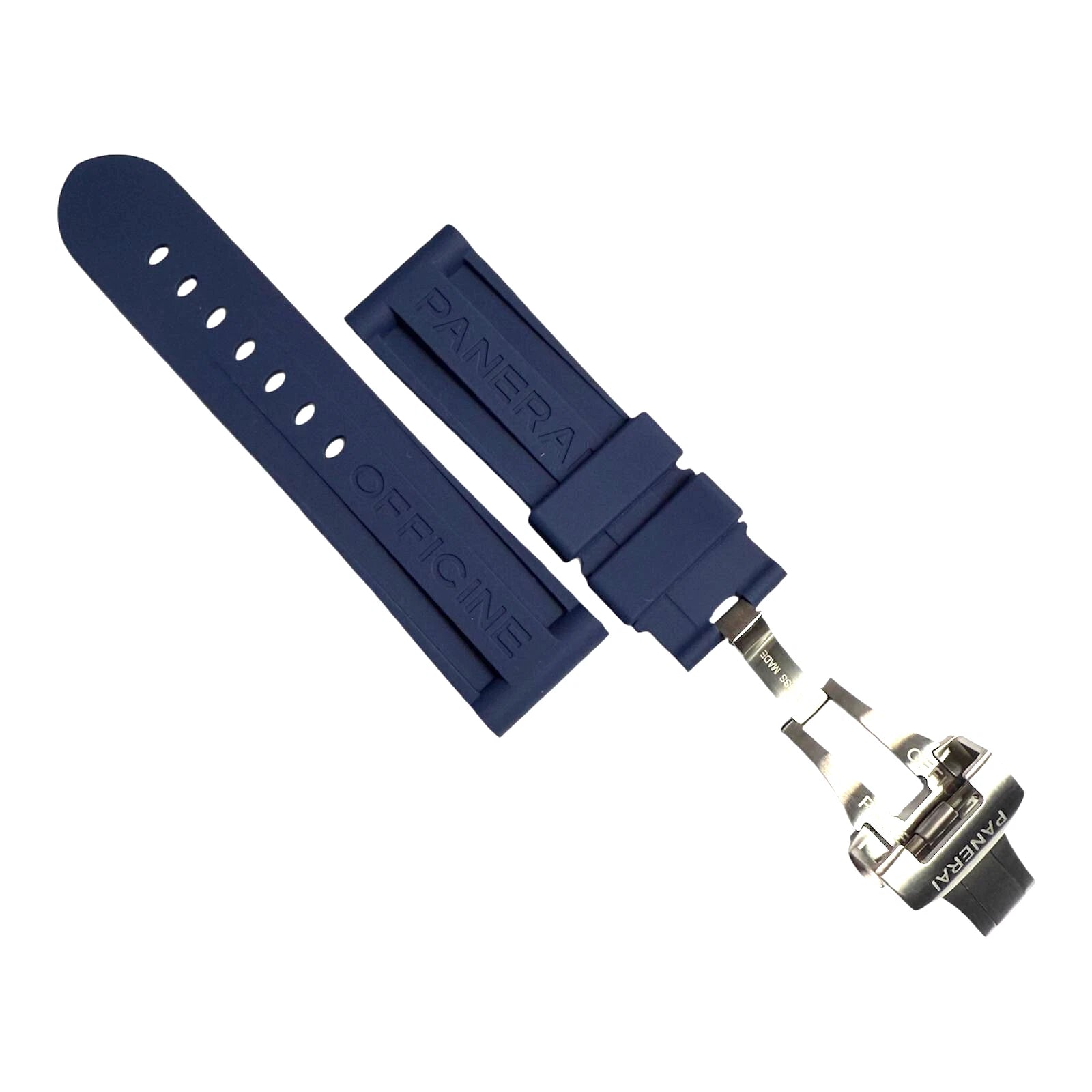 PANERAI Watch Band 24mm Rubber Strap Blue Color for PANERAI OFFICIAL - Universal Jewelers & Watch Tools Inc.