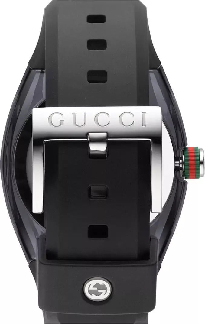 Shop GUCCI SYNC YA137101 Men’s Watch – All Black Dial and Strap, Quartz Movement. Comes with original box and booklet. Authentic & sleek. - Universal Jewelers & Watch Tools Inc.