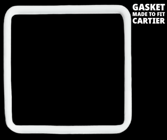 WHITE Gasket Made to Fit CA50 - CARTIER SANTOS GALBEE SMALL (14.4×14.4×1.00)mm - Universal Jewelers & Watch Tools Inc.