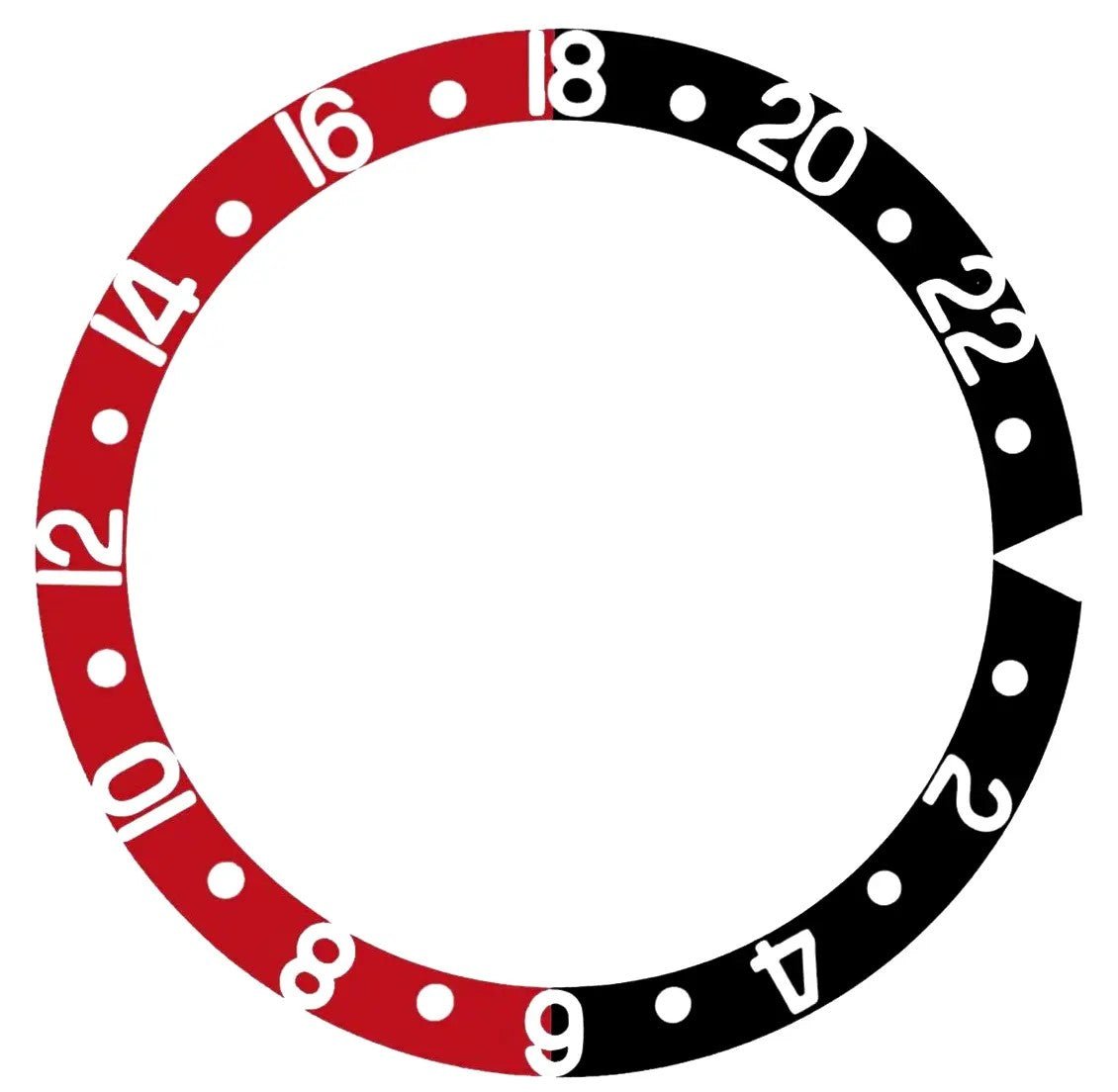 BEZEL INSERT FOR 40MM ROLEX SEA DWELLER 16600 OR 16660 WATCH,RED/BLACK - Universal Jewelers & Watch Tools Inc.
