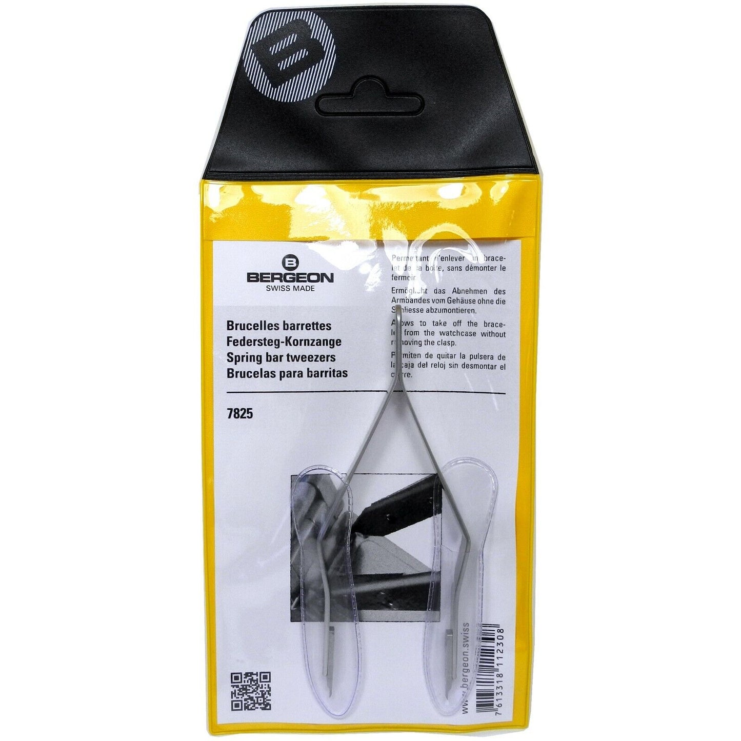 Bergeon 7825 Spring Bar Removal Tweezers Swiss Watchmaker Tool - Universal Jewelers & Watch Tools Inc.