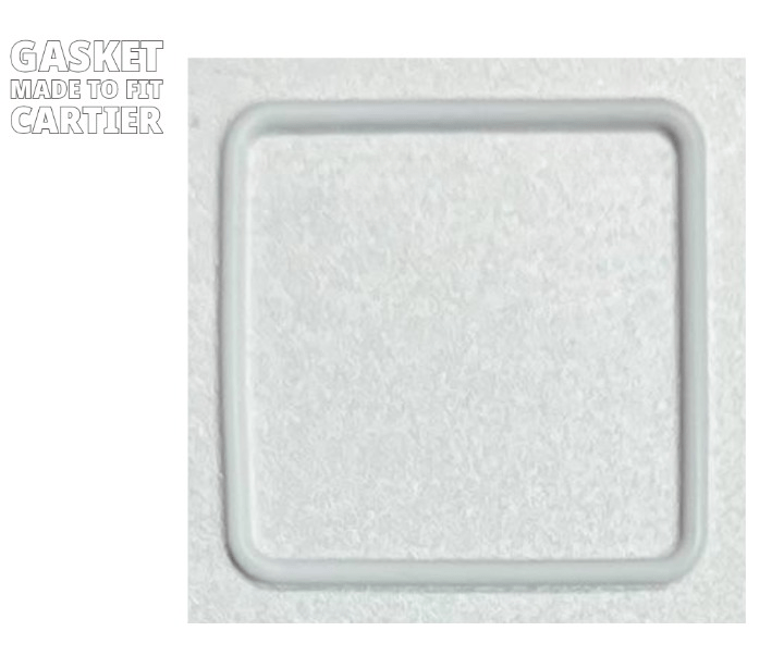 WHITE Gasket Made to Fit CA53 - CARTIER SANTOS GALBEE LARGE (18.0×18.0×1.10)mm - Universal Jewelers & Watch Tools Inc.