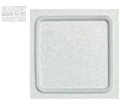 WHITE Gasket Made to Fit CA53 - CARTIER SANTOS GALBEE LARGE (18.0×18.0×1.10)mm - Universal Jewelers & Watch Tools Inc.
