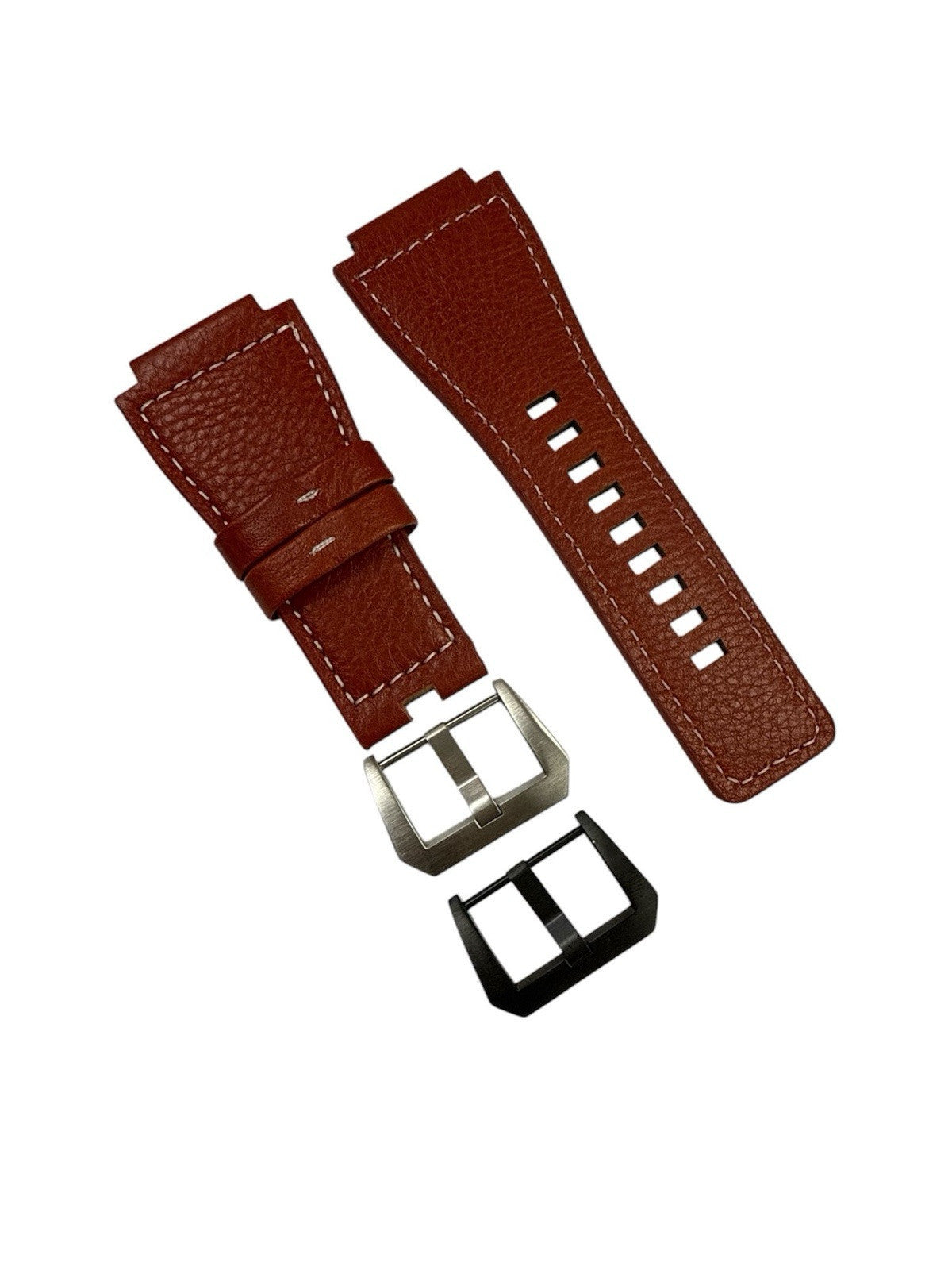 B & R Bands Leather With Stitch Bell & Ross Watch Band