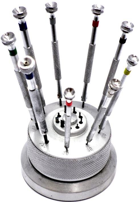 Screwdriver Set of 9pcs at Revaiting stand WatchMaker and Jewelers - Universal Jewelers & Watch Tools Inc.