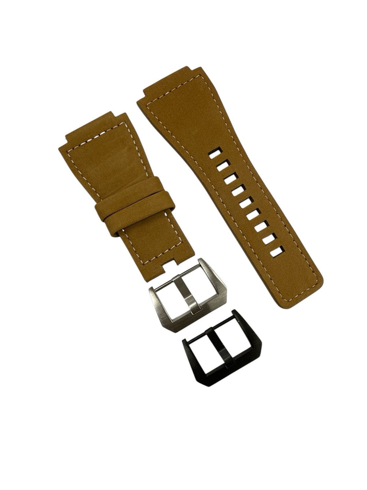 B & R Bands Leather With Stitch Bell & Ross Watch Band