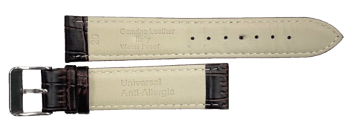 Watch Bands D.Brown Genuine Leather Alligator Grain Flat Stitch 20x18mm - Universal Jewelers & Watch Tools Inc.