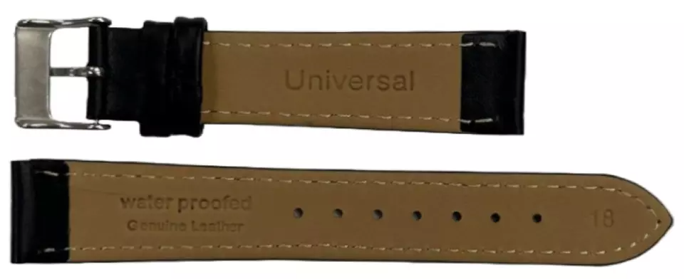 1PC Multi-Color Watch Band Size (18✖16)mm Stitched Plain Leather Strap