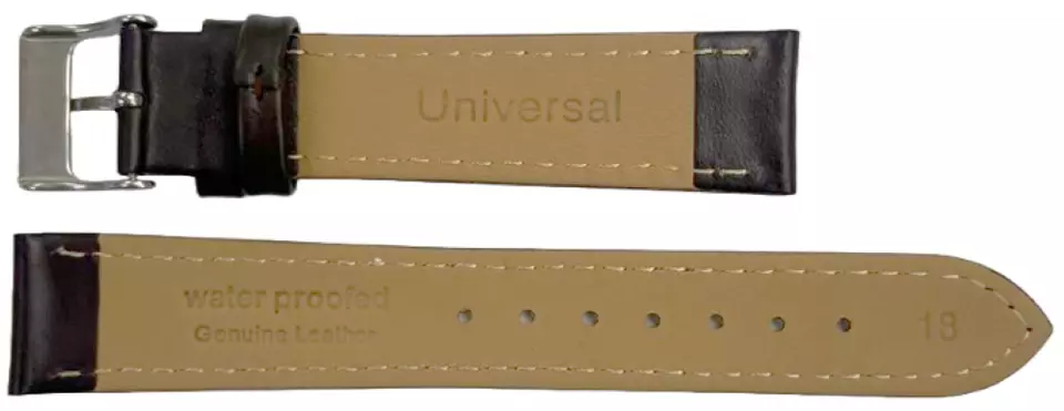 1PC Multi-Color Watch Band Size (18✖16)mm Stitched Plain Leather Strap