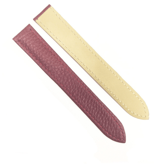 WATCH LEATHER DEPLOYMENT BAND STRAP FOR CARTIER 22X18MM BURGUNDY WATCH TOP QLTY - Universal Jewelers & Watch Tools Inc.