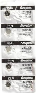 Energizer 393, 309 Watch Battery Replacement, 1 Pack of 5 batteries, SR754W - Universal Jewelers & Watch Tools Inc.