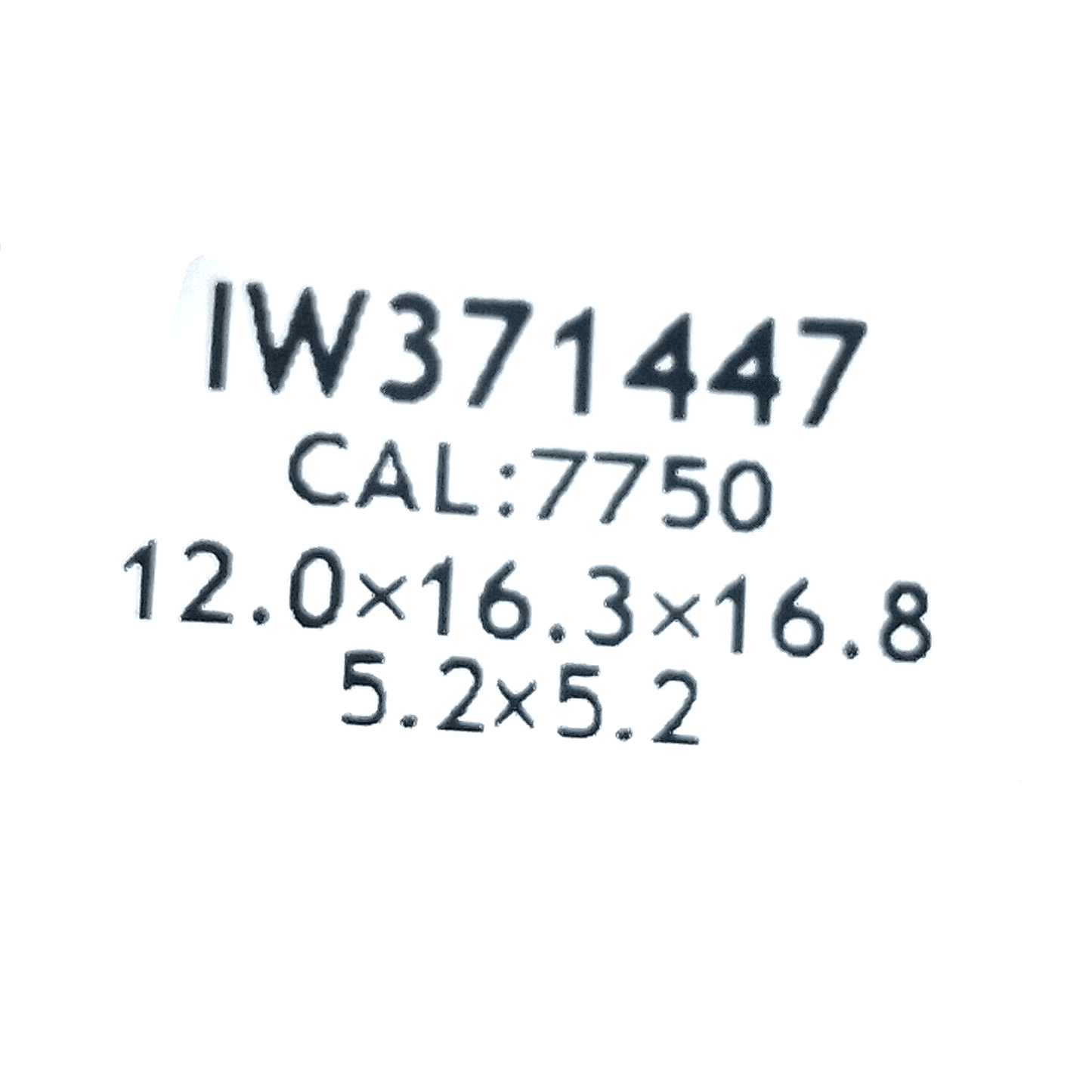 Watch Hands For IWC Silver IW371447 Fits to Caliber 7750 - Universal Jewelers & Watch Tools Inc.