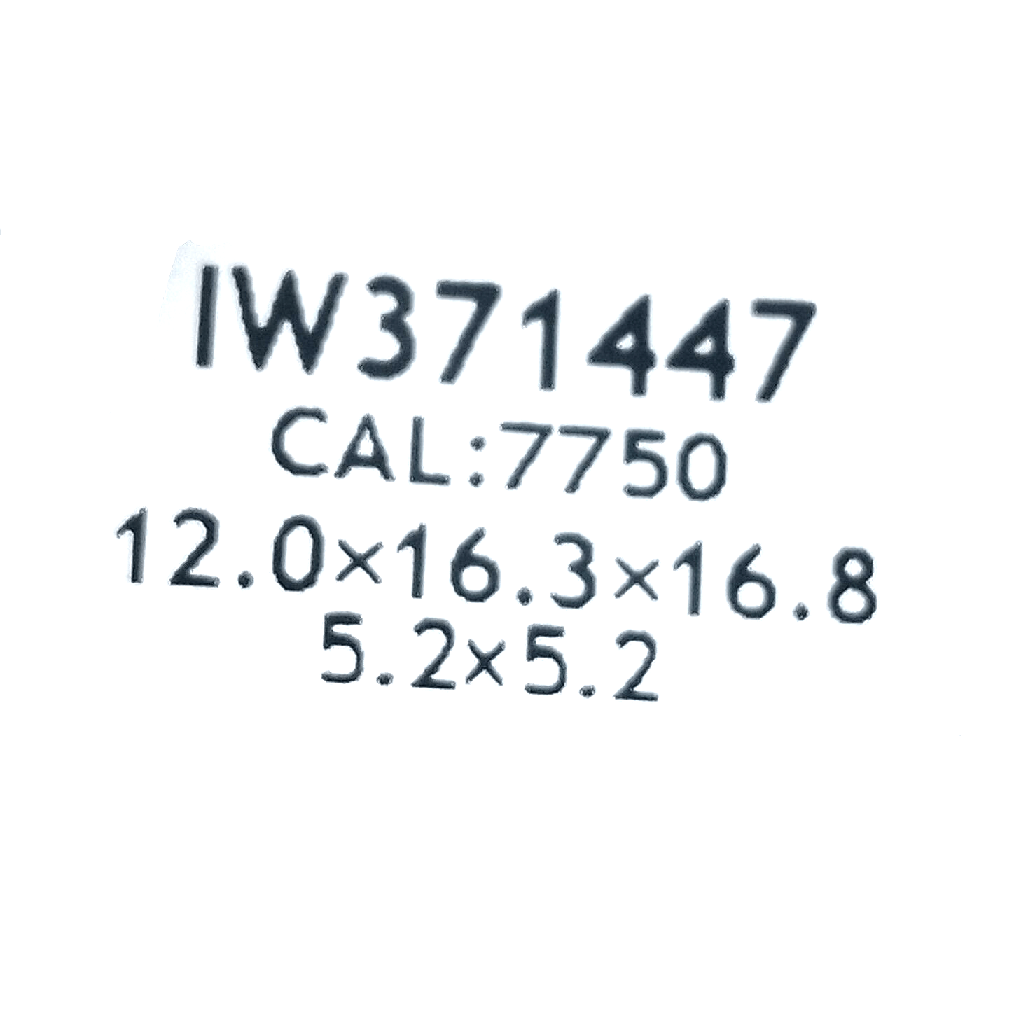 Watch Hands For IWC Silver IW371447 Fits to Caliber 7750 - Universal Jewelers & Watch Tools Inc.