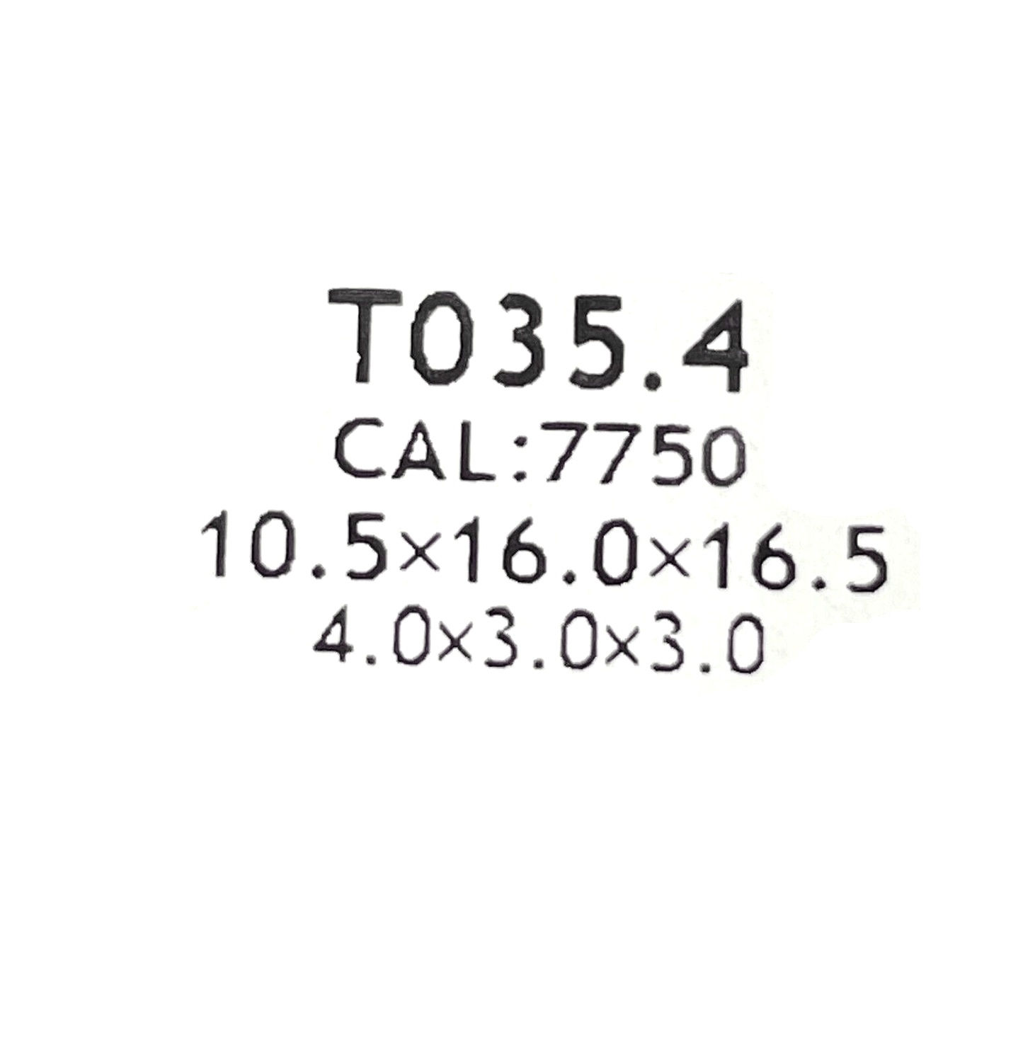 Watch Hands For Tissot Silver T035.4 Fits to Caliber 7750 - Universal Jewelers & Watch Tools Inc.