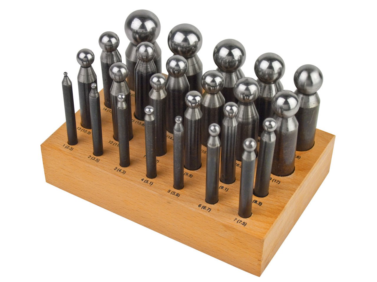 Doming Punch Steel set of 24 box economy 106A - Universal Jewelers & Watch Tools Inc.