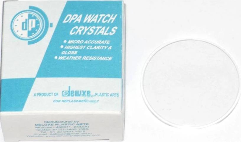 Watch Domed Plastic Crystal- Dia: 33.4 mm, Height: 3.0 mm. - Universal Jewelers & Watch Tools Inc.