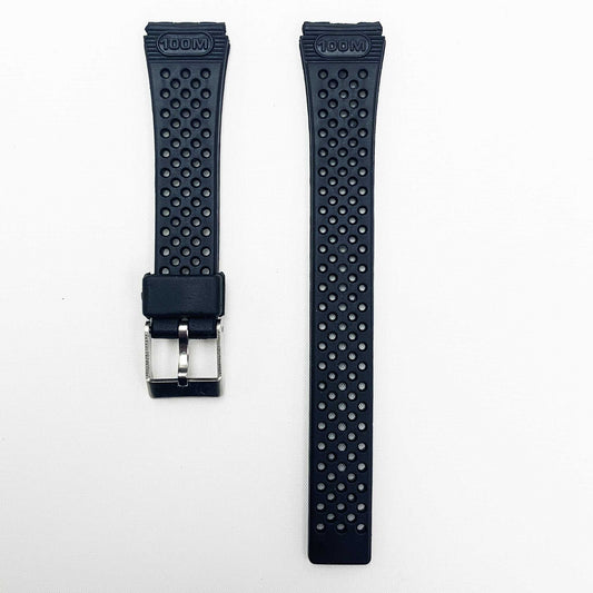 14MM PVC Plastic Watch Band Black Submersible for Casio Timex Seiko Citizen Iron Man Watches - Universal Jewelers & Watch Tools Inc.