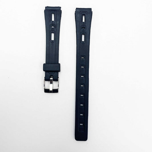 14MM PVC Plastic Watch Band Black XL Sports for Casio Timex Seiko Citizen Iron Man Watches - Universal Jewelers & Watch Tools Inc.