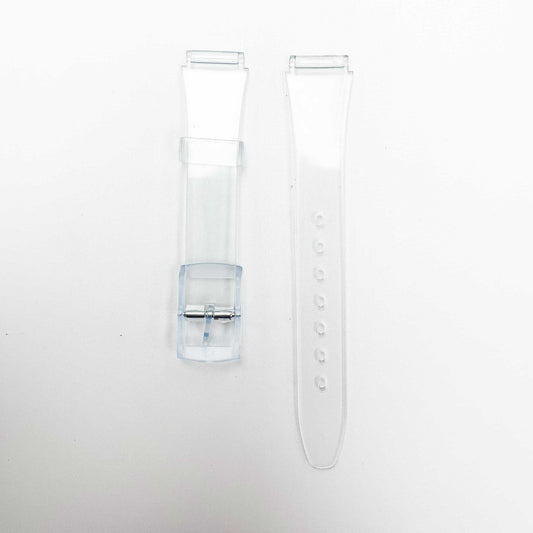 14MM PVC Plastic Watch Band Transparent for Casio Timex Seiko Citizen Iron Man Watches - Universal Jewelers & Watch Tools Inc.