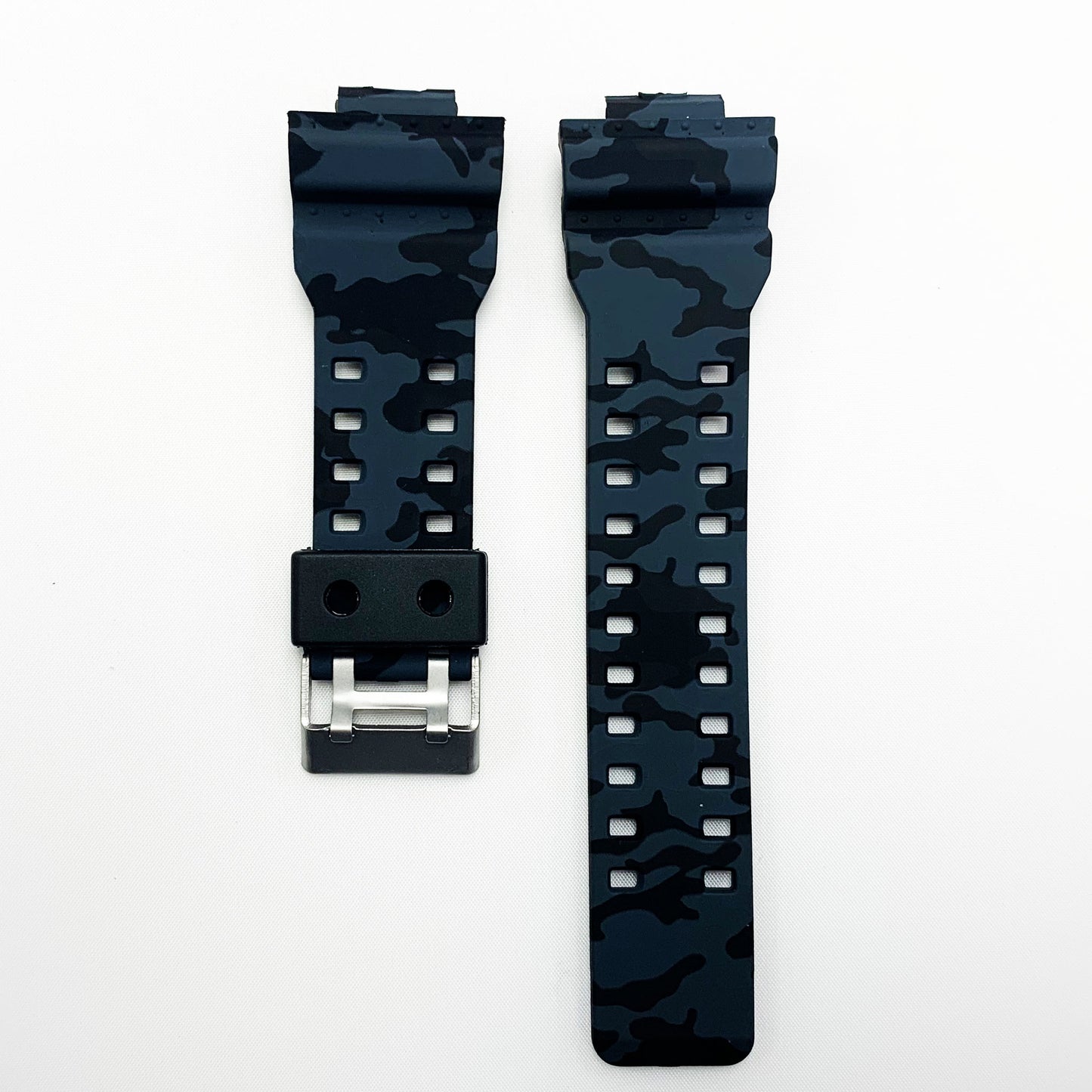 16 MM Silicone Army Style Watch Band Black Color Quick Release Regular Size G Shock Casio Watch Strap