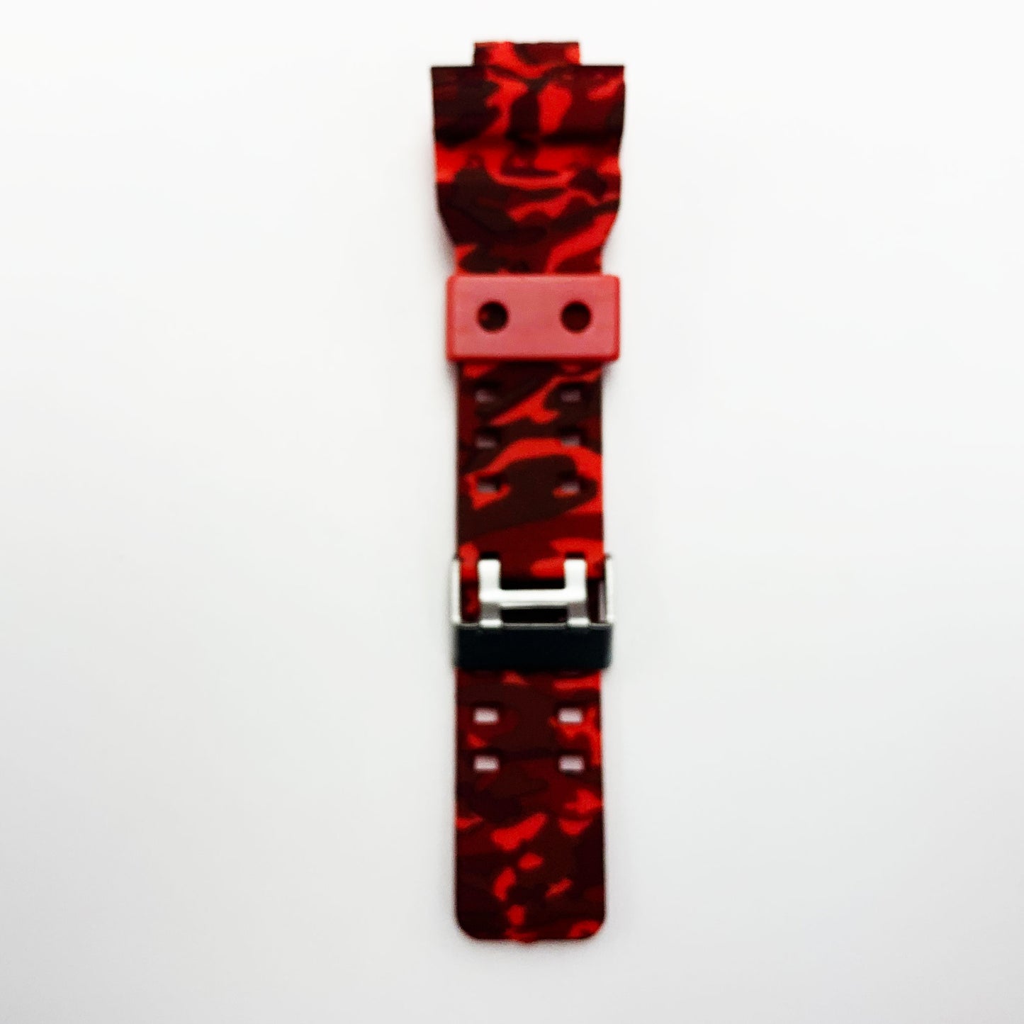 16 MM Silicone Army Style Watch Band Red Color Quick Release Regular Size G Shock Casio Watch Strap - Universal Jewelers & Watch Tools Inc.