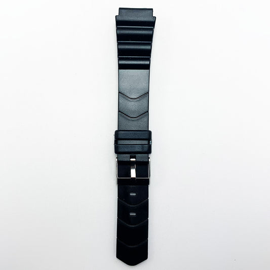 18 MM PVC Sports Watch Band Black Color Quick Release Regular Size Watch Strap - Universal Jewelers & Watch Tools Inc.