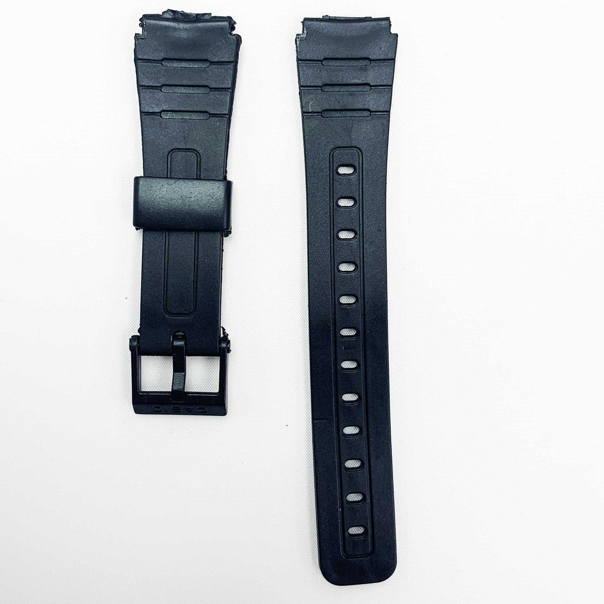 18MM PVC Plastic Watch Band Black 283 F9 for Casio Timex Seiko Citizen