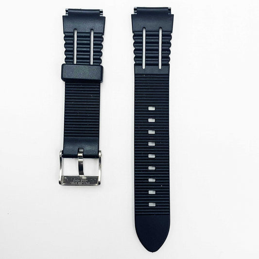 18MM PVC Plastic Watch Band Black 360 for Casio Timex Seiko Citizen Iron Man Watches - Universal Jewelers & Watch Tools Inc.