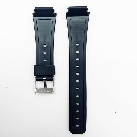 18MM PVC Plastic Watch Band Black Special Fitting for Casio Timex Seiko Citizen Iron Man Watches - Universal Jewelers & Watch Tools Inc.