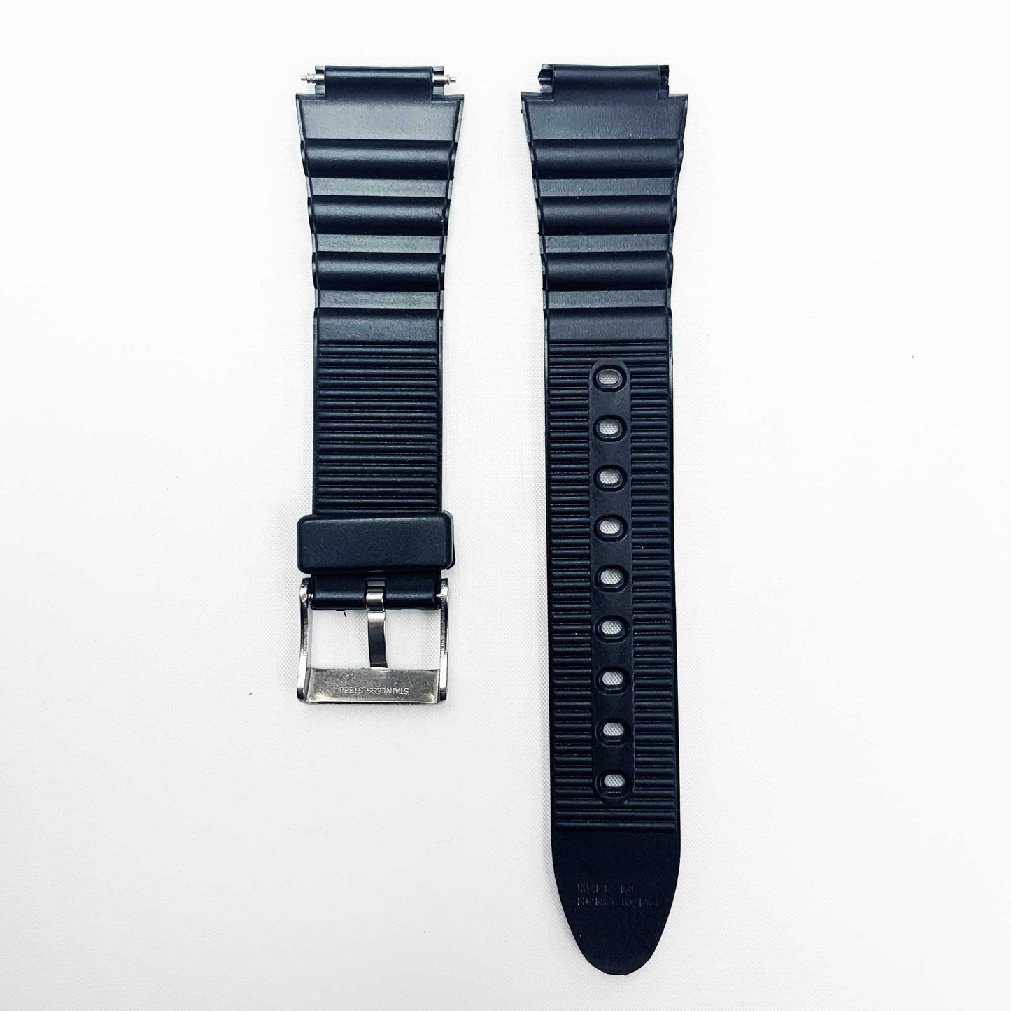 18mm pvc plastic watch band special fitting easy pin for casio timex seiko citizen iron man watches