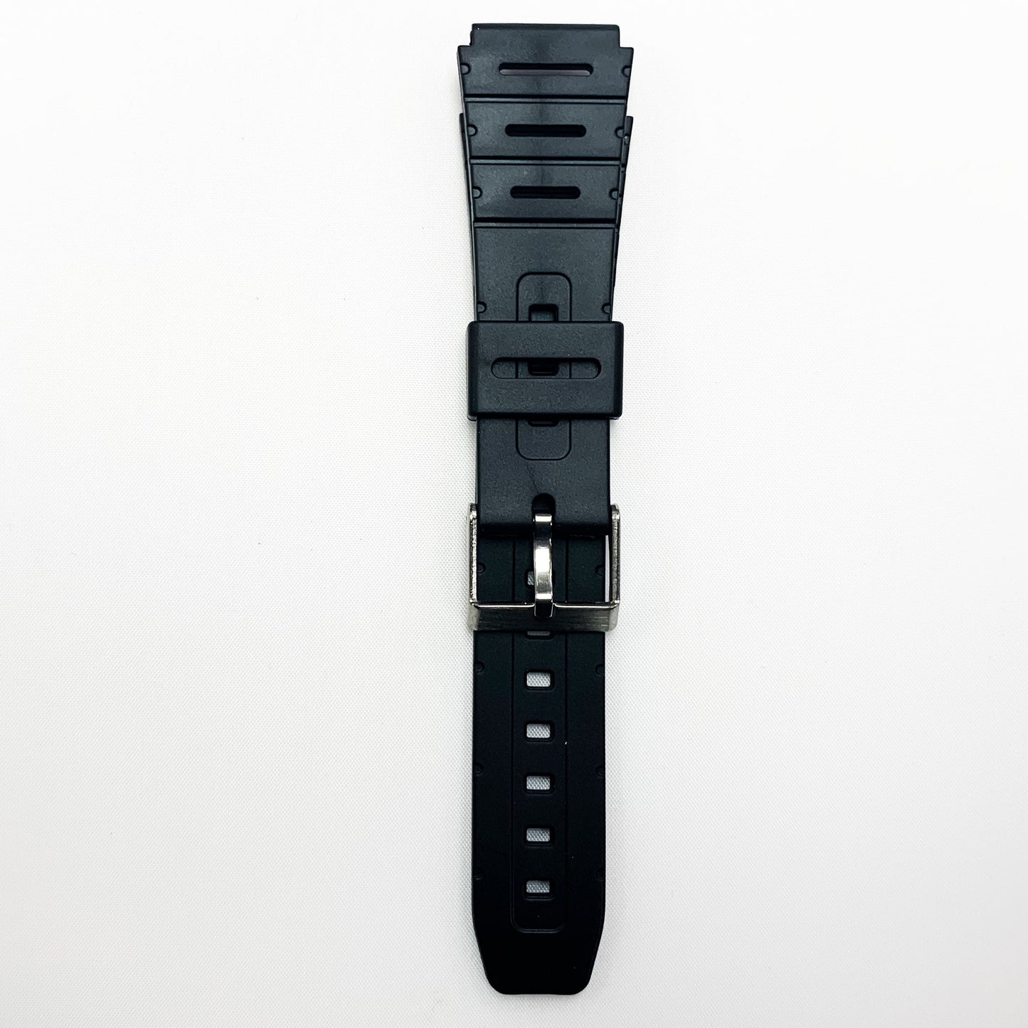 20 MM PVC Metal Style Watch Band Black Color Quick Release Regular Size Watch Strap - Universal Jewelers & Watch Tools Inc.