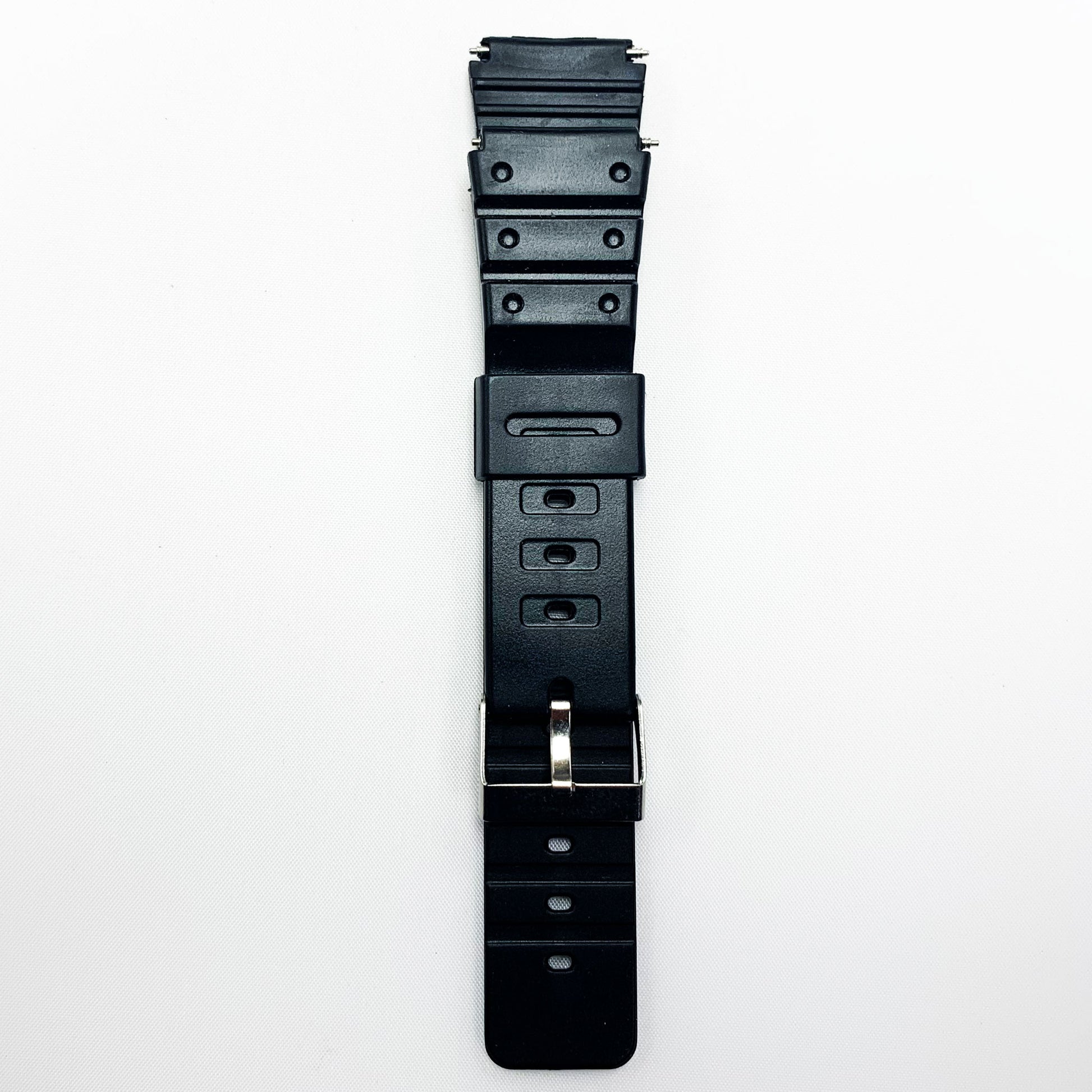 20 MM PVC Watch Band With Easy Pin Black Color Quick Release Regular Size Watch Strap - Universal Jewelers & Watch Tools Inc.