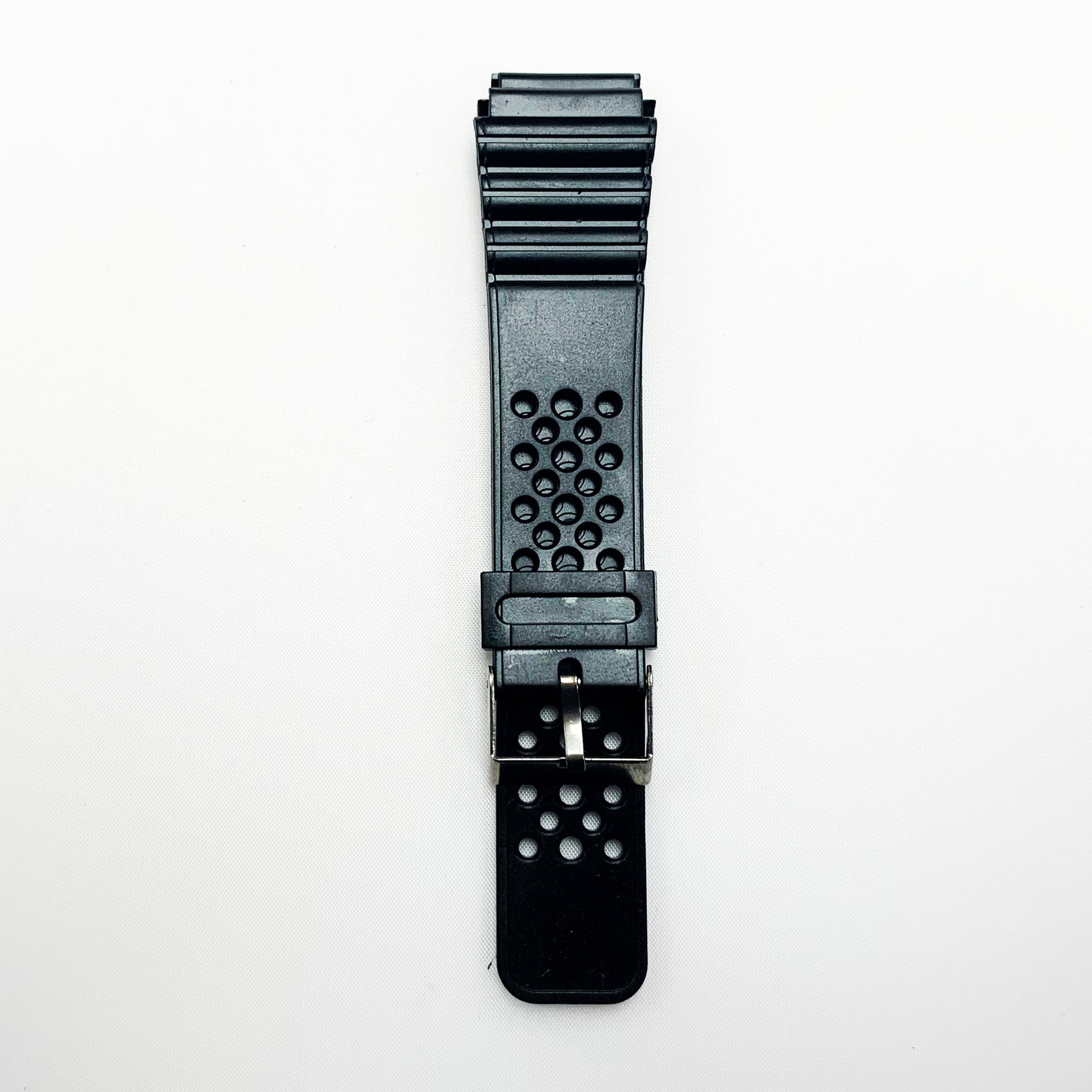 20 MM PVC Watch Band in Dot Style Black Color Quick Release Regular Size Watch Strap - Universal Jewelers & Watch Tools Inc.