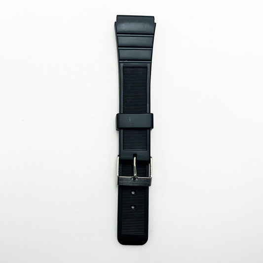 20 MM PVC Zig Zag Lines Watch Band Black Color Quick Release Regular Size Watch Strap - Universal Jewelers & Watch Tools Inc.