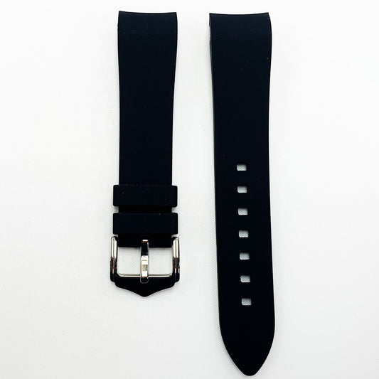 20 MM Special Curve Black Color Silicone Quick Release Regular Size Watch Strap Steel HR - Universal Jewelers & Watch Tools Inc.
