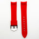 20 MM Special Curve Red Color Silicone Quick Release Regular Size Watch Strap Steel HR - Universal Jewelers & Watch Tools Inc.