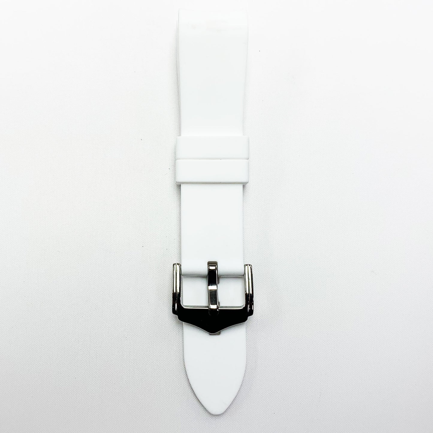 20 MM Special Curve White Color Silicone Quick Release Regular Size Watch Strap Steel HR