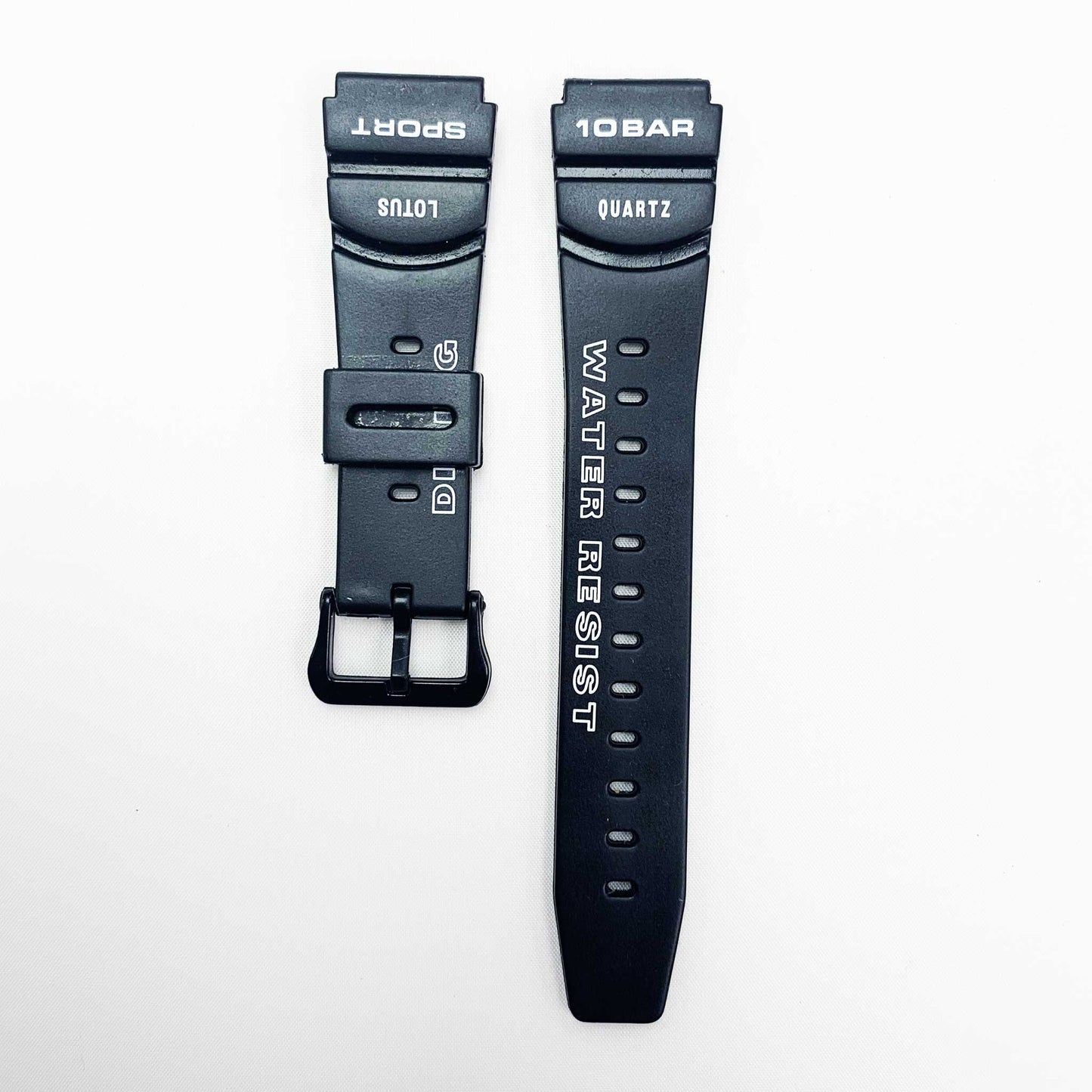 20mm pvc plastic watch band black 10bar water resist for casio timex seiko citizen iron man watches
