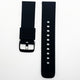 22 MM PVC Plain Watch Band Black Color Quick Release Regular Size Watch Strap - Universal Jewelers & Watch Tools Inc.