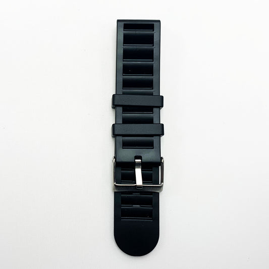 22 MM PVC Step Style Watch Band Black Color Quick Release Regular Size Watch Strap - Universal Jewelers & Watch Tools Inc.