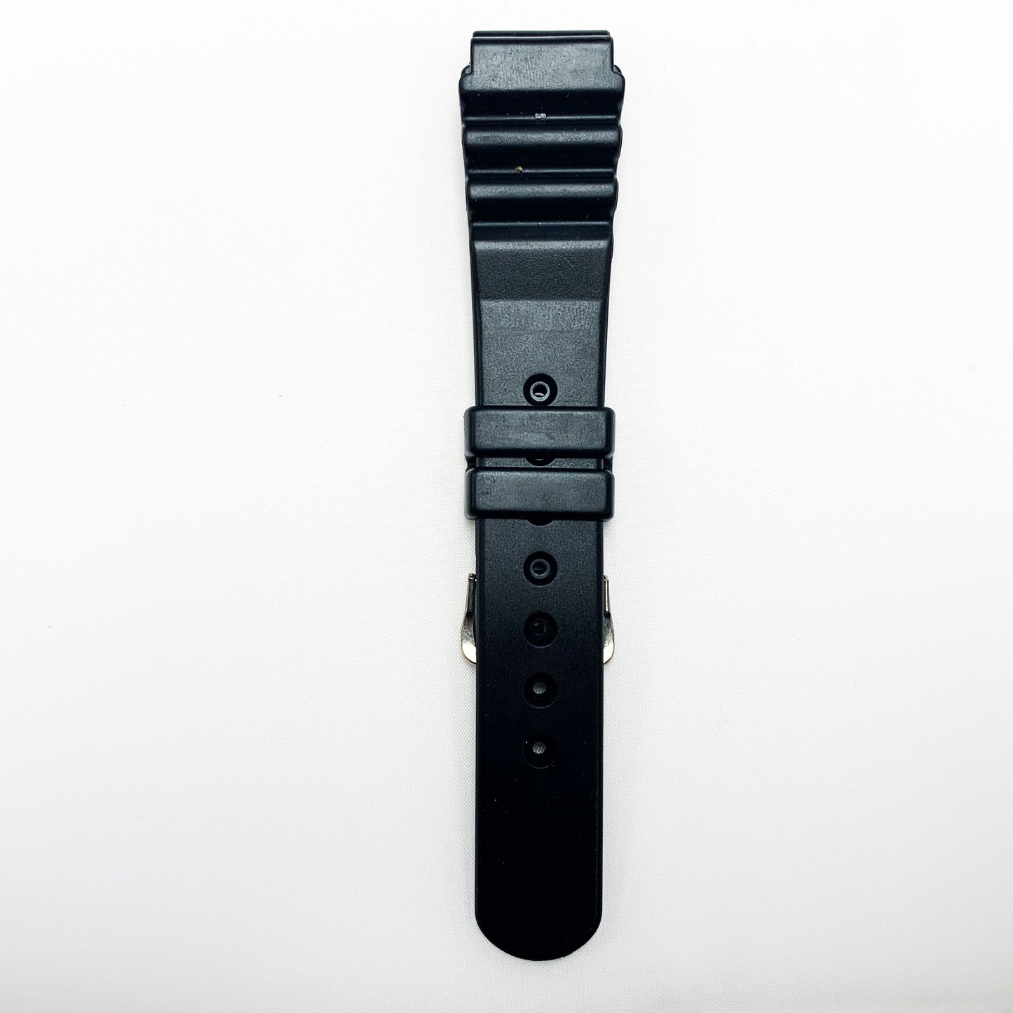 22 mm pvc zig zag style watch band black color quick release regular size watch strap 1