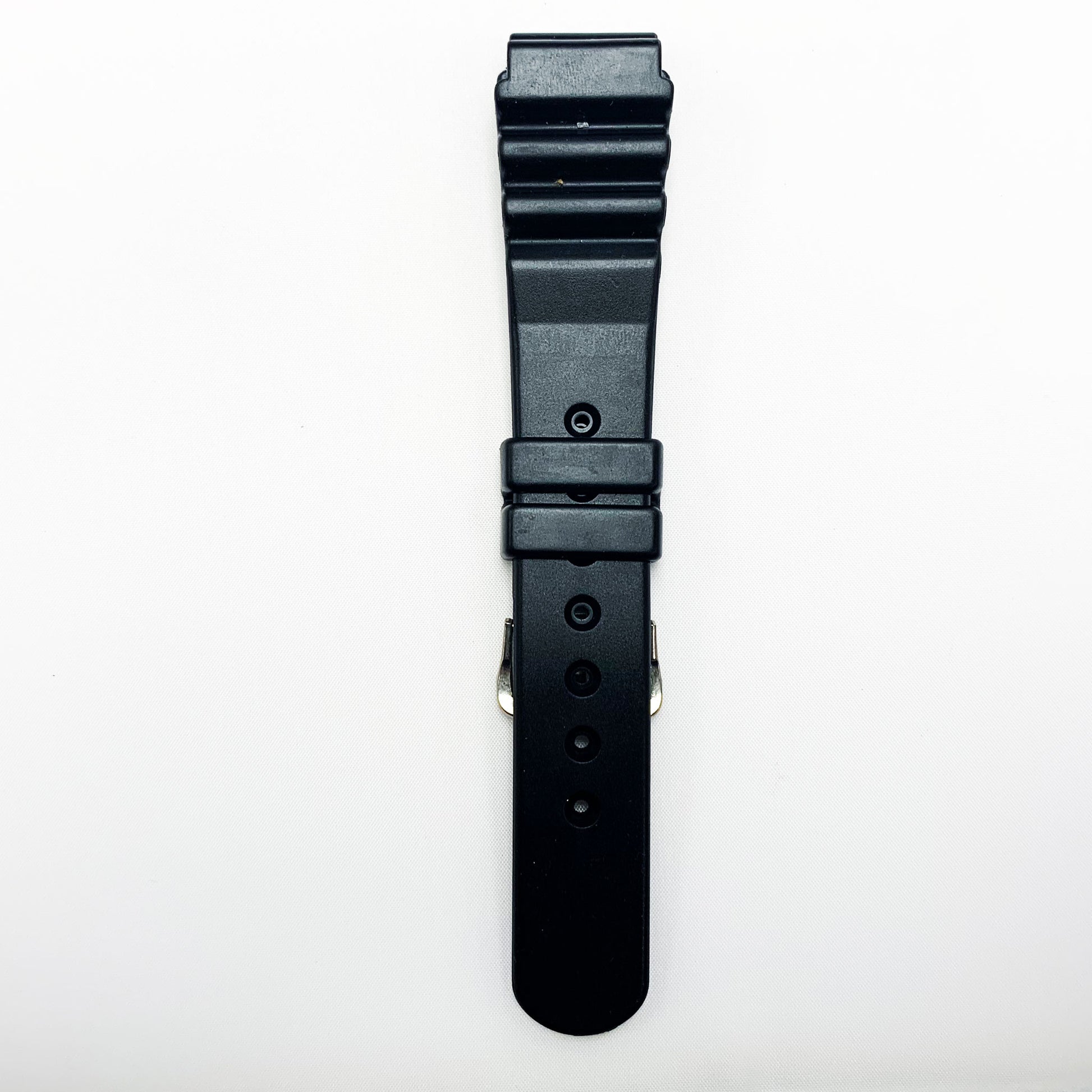 22 MM PVC Zig Zag Style Watch Band Black Color Quick Release Regular Size Watch Strap - Universal Jewelers & Watch Tools Inc.