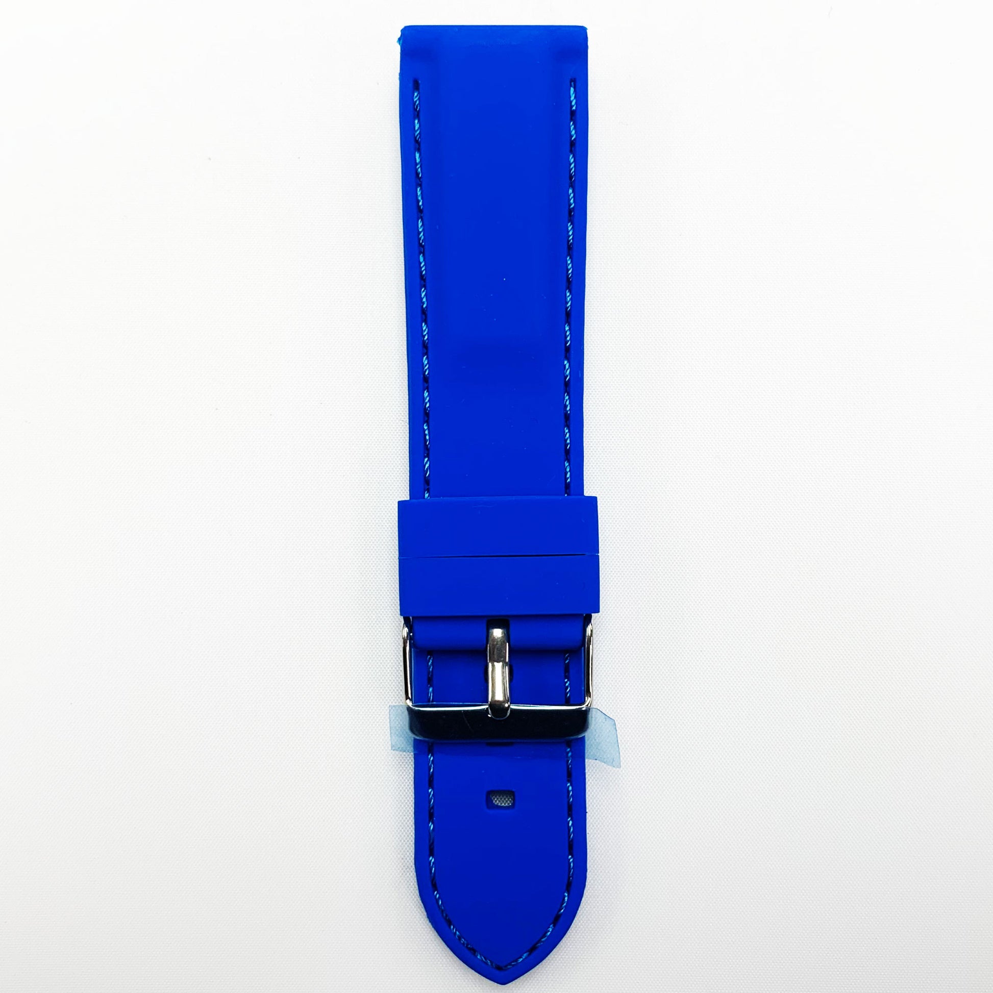 22 MM Silicone Padded Blue Stitched Watch Band Blue Color Quick Release Regular Size Watch Strap - Universal Jewelers & Watch Tools Inc.