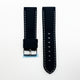 22 MM Silicone Padded White Stitched Watch Band Black Color Quick Release Regular Size Watch Strap - Universal Jewelers & Watch Tools Inc.