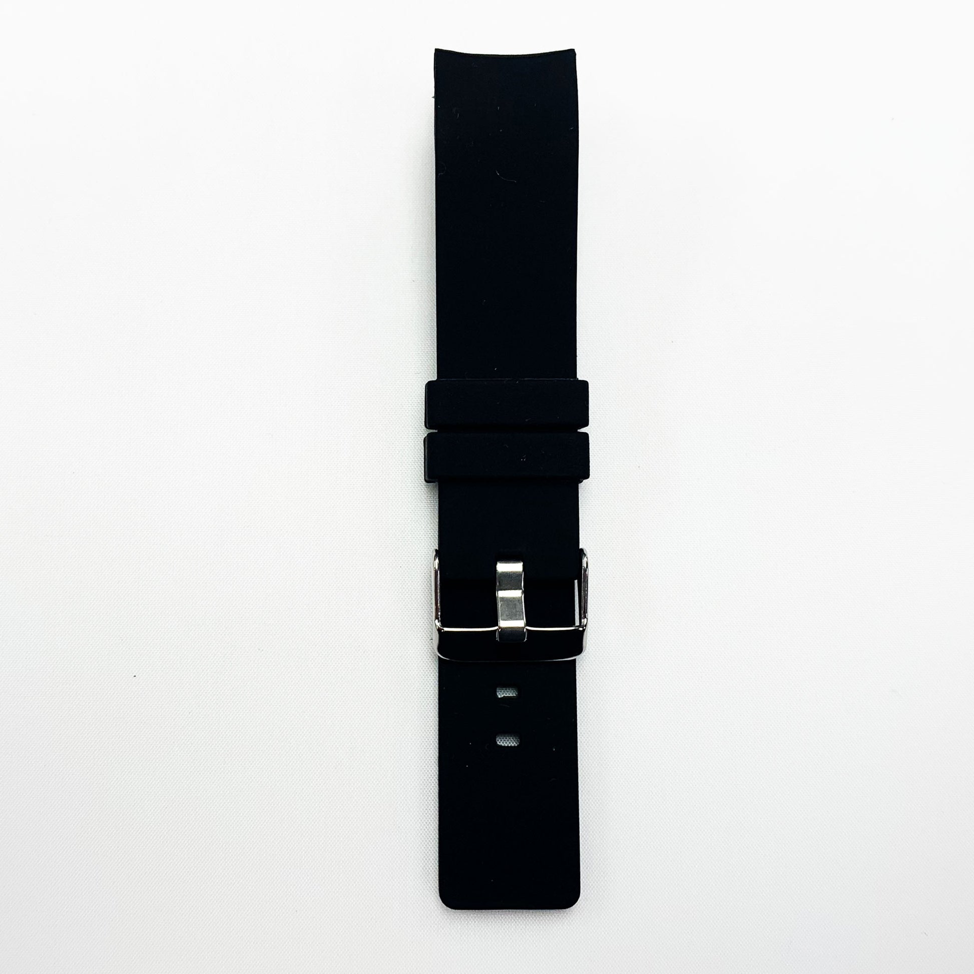22 MM Special Curve Black Color Silicone Quick Release Regular Size Watch Strap Steel HR - Universal Jewelers & Watch Tools Inc.