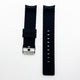 22 MM Special Curve Black Color Silicone Quick Release Regular Size Watch Strap Steel HR - Universal Jewelers & Watch Tools Inc.