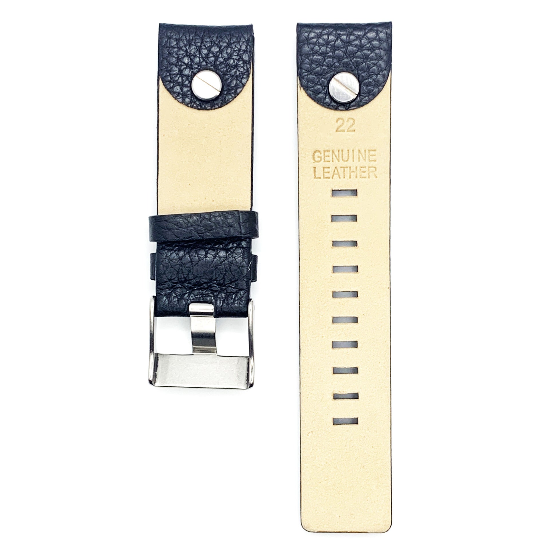 Genuine Leather Watch Band fit Diesel Watches With Screw, Black and Brown Watch Strap Replacement 22 MM to 28 MM - Universal Jewelers & Watch Tools Inc.