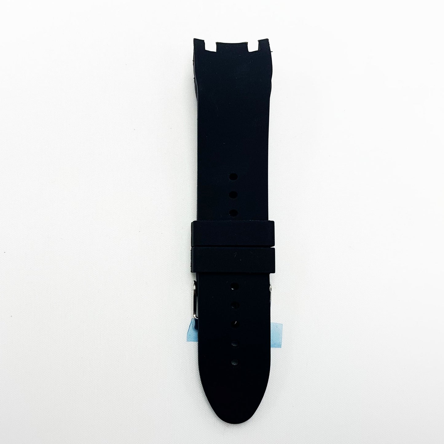 24 MM Silicone Special Double Cut Watch Band Black Color Quick Release Regular Size Watch Strap